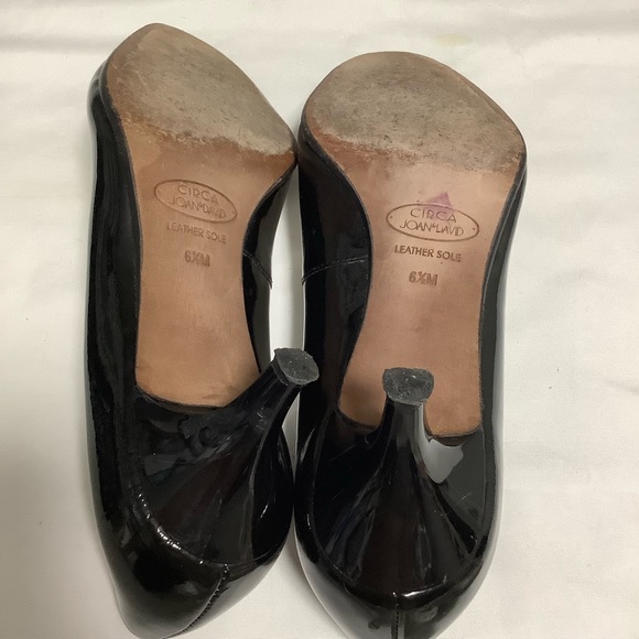 Circa Joan & David Black Patent Leather 2” heels pointed shoes 6.5 - Picture 6 of 10